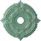 Ekena Millwork Attica PVC Medallion (Canopies up to 6 3/4"), 19"OD x 3 1/2"ID x 1"P, Metallic Sea Mist CMP19ATFSM - alternate 1